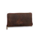 Womens Leather Zip Around Wallet