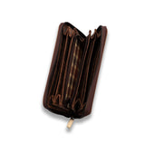 Womens Leather Zip Around Wallet
