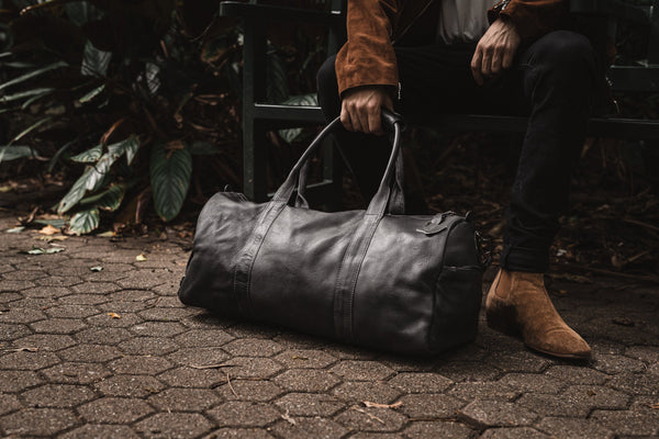 leather duffle bag Vintage leather Sydney