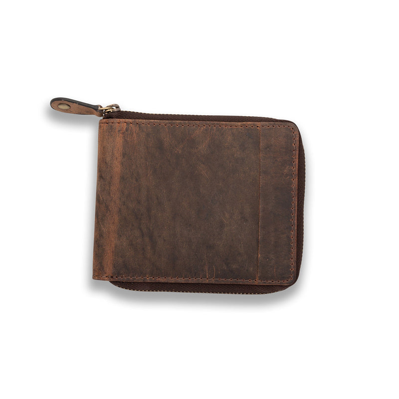 Mens Leather Wallet with Zipper - Urban