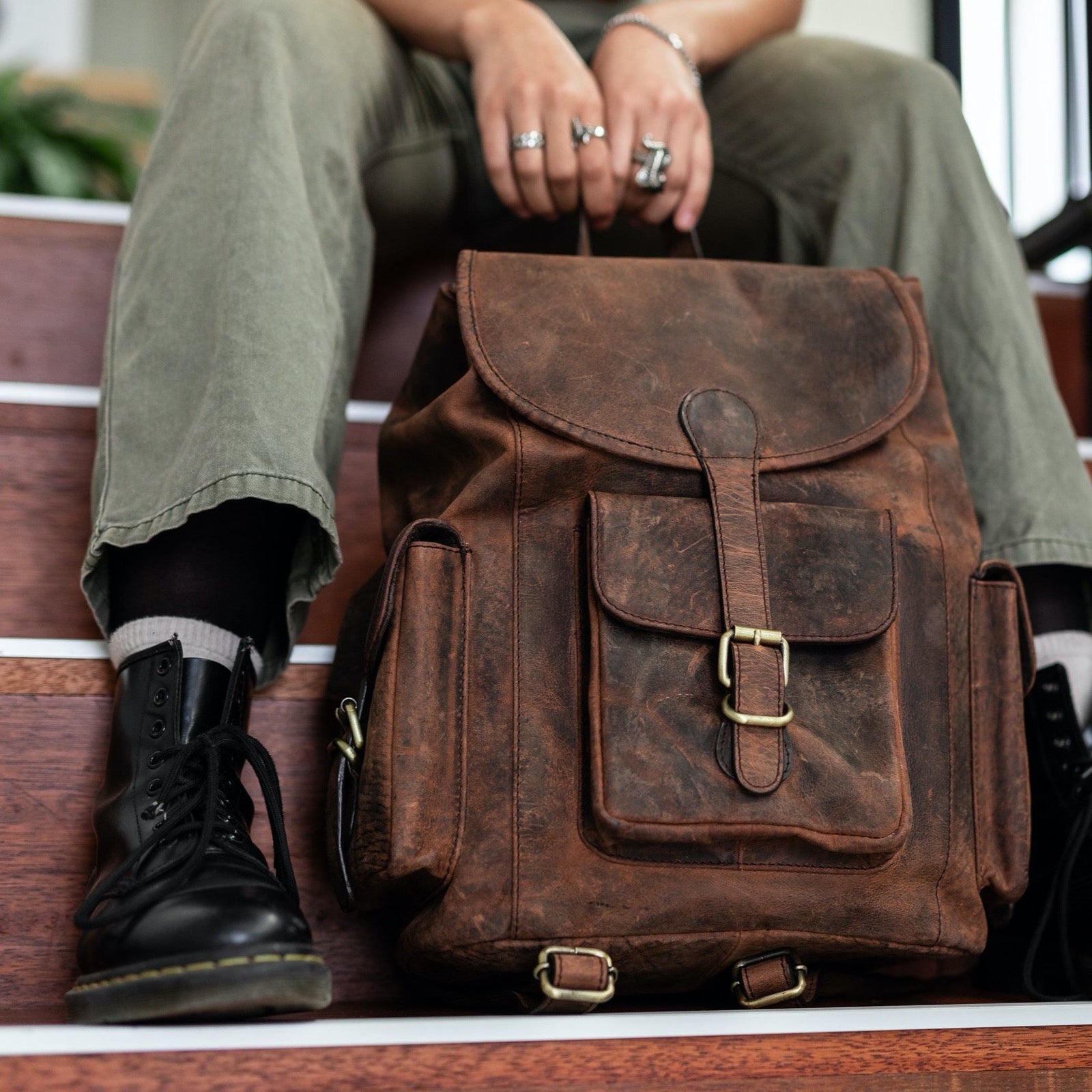 Durable Leather Backpack for Everyday Wear Vintage Leather Sydney