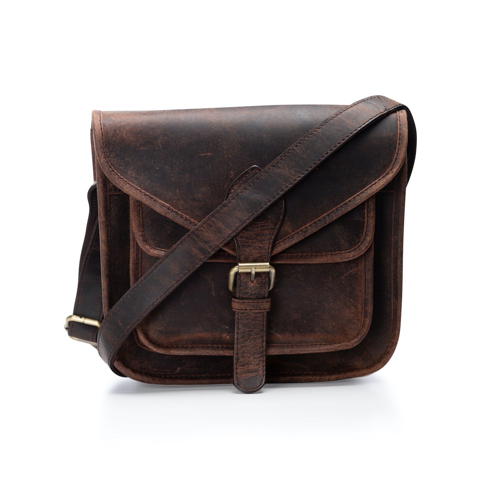 Leather crossbody bag by vintage leather
