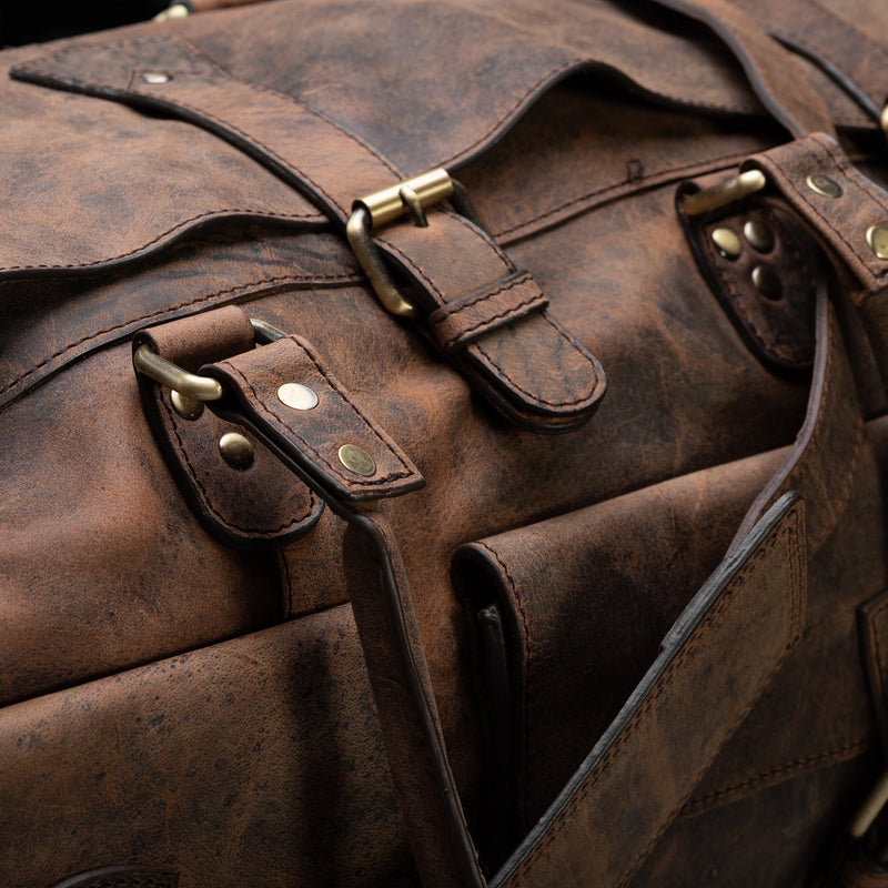 Mens Leather Duffle Bag