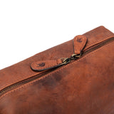 Leather Toiletry Bag Tan Colour Name Barker By Vintage leather Sydney